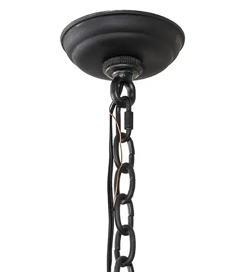 20" Wide Barrel Stave Madera 8 Light Chandelier - Image 10