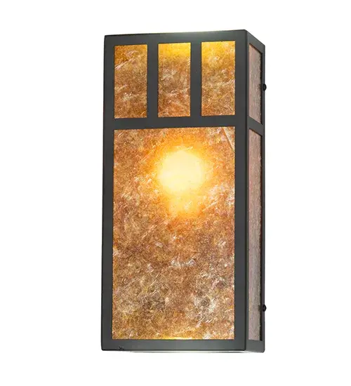 6.5" Wide Hyde Park Double Bar Mission Wall Sconce - Image 2