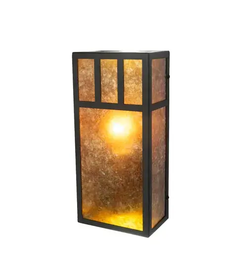 6.5" Wide Hyde Park Double Bar Mission Wall Sconce - Image 4