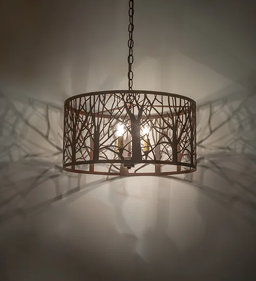 20" Wide Winter Maple Pendant