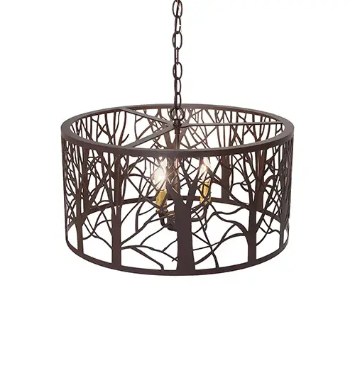 20" Wide Winter Maple Pendant - Image 4