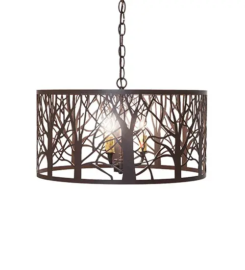 20" Wide Winter Maple Pendant - Image 5