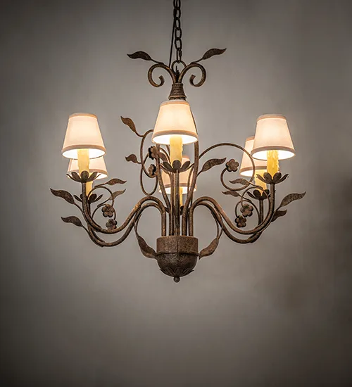 31" Wide Bordeaux 6 Light Chandelier
