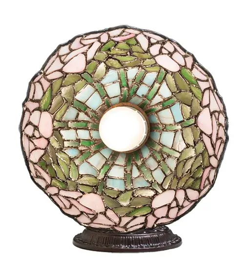 8" Wide Tiffany Cabbage Rose Wall Sconce - Image 7
