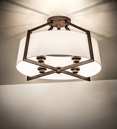31" Wide Cilindro Lucy Semi-Flushmount