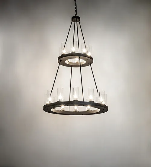 42" Wide Loxley 20 Light Two Tier Chandelier