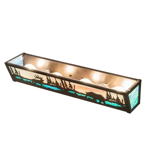 The Meyda Tiffany - Elk & Black Bear by Meyda Lighting - Image 4
