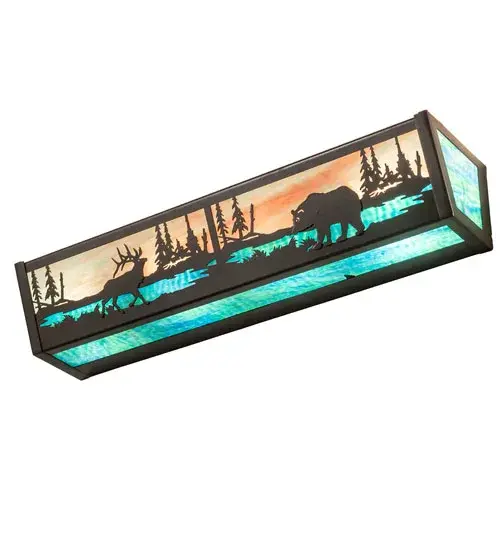 The Meyda Tiffany - Elk & Black Bear by Meyda Lighting - Image 6