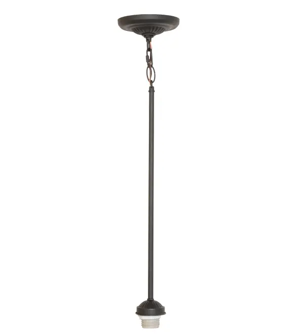 This lovely pendant hardware is enhanced with a warm Mahogany Bronze finish. The overall height can be adjusted by combining the four stem lengths that are included: 6-inch, 12-inch, 16-inch, and 24-inch in any combination to achieve the desired drop from the ceiling. This hardware accommodates a mini pendant shade measuring 6 to 8 inches in width, or a pendant shade measuring 10 to 16 inches in width. The Revival Pendant Hardware is included in our American-made, American-designed, handcrafted Pendant Hardware Collection, which is produced in our manufacturing facility in Yorkville, New York. Collection: Revival Finish: Solar Black Glass: Black Metal Finish Width: 5.00" Height: 11.00" Length: 5.00" Weight: 2.00 lb Number of Bulbs: 1 Maximum Wattage: 60.00 W Bulb Type: A19 Bulb Base: E26 Material: Steel Country of Origin: CHINA Safety Rating: Damp