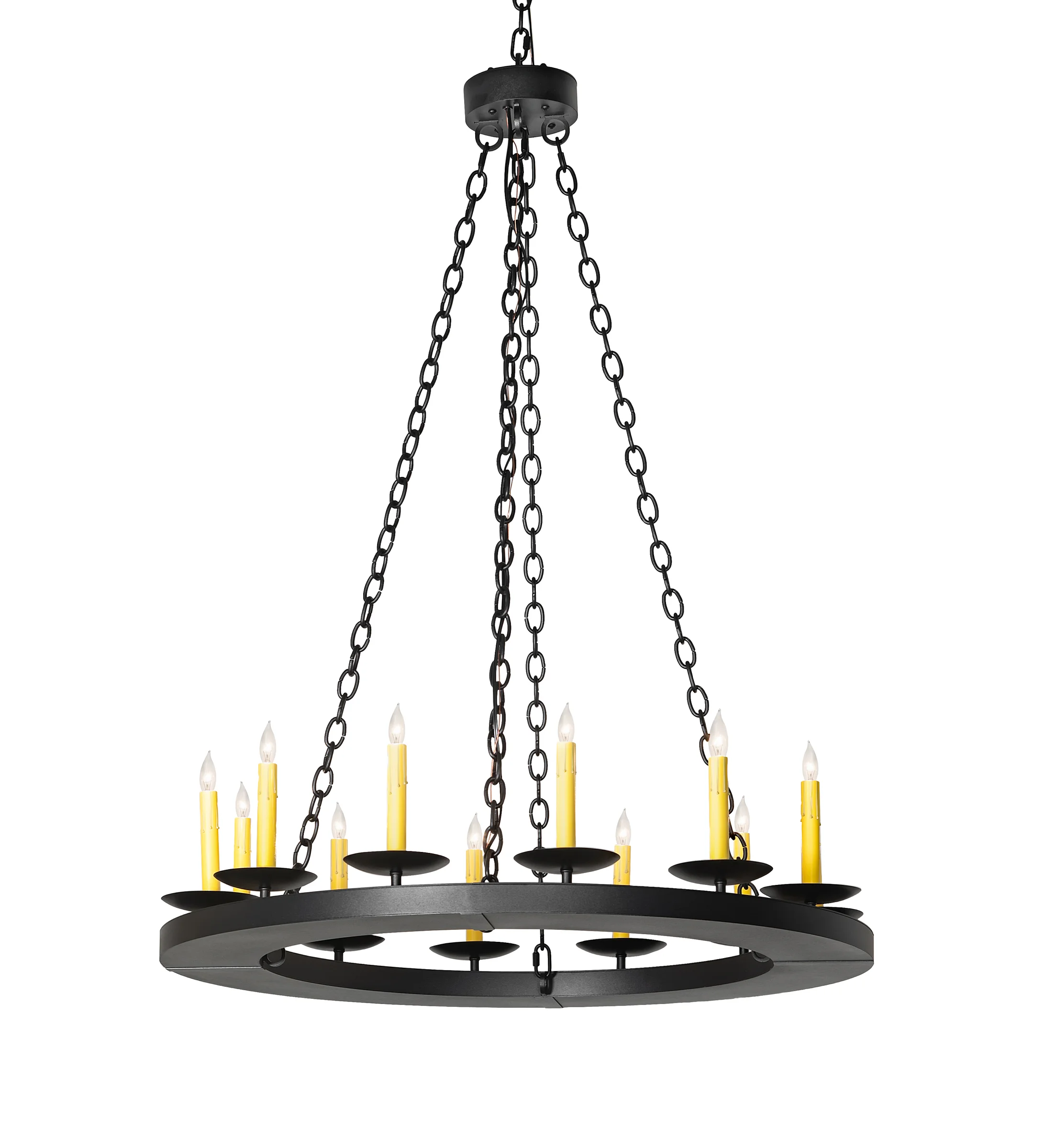 Loxley 12 Light Chandelier in Textured Black