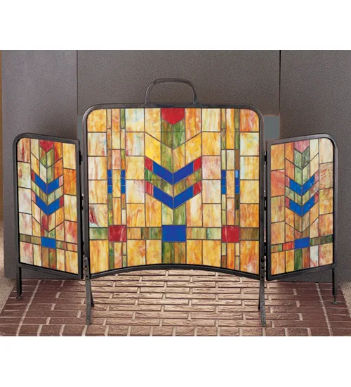 48" Wide X 31" High Prairie Wheat Fireplace Screen