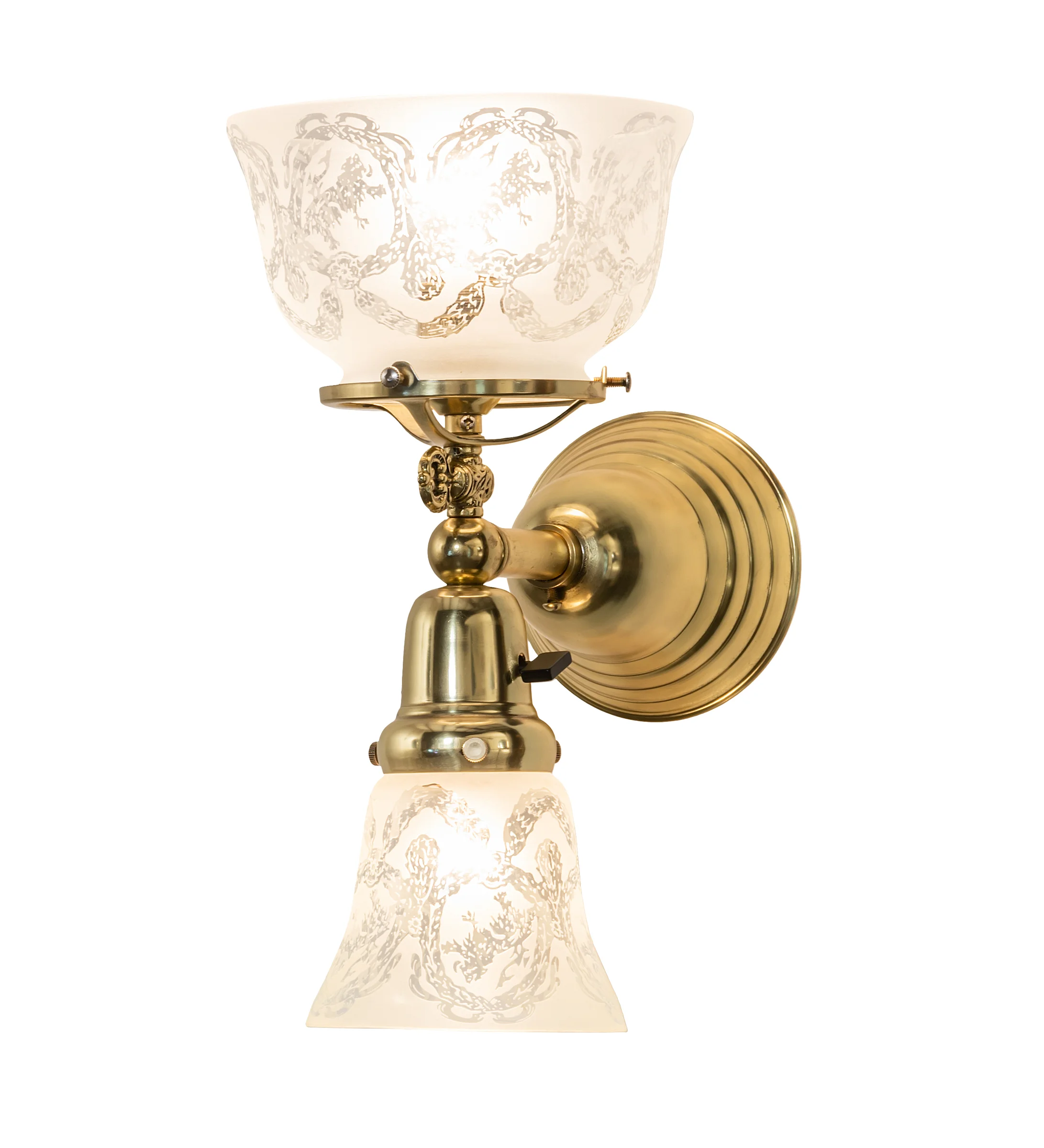 7" Wide Gas & Electric 2 Light Wall Sconce