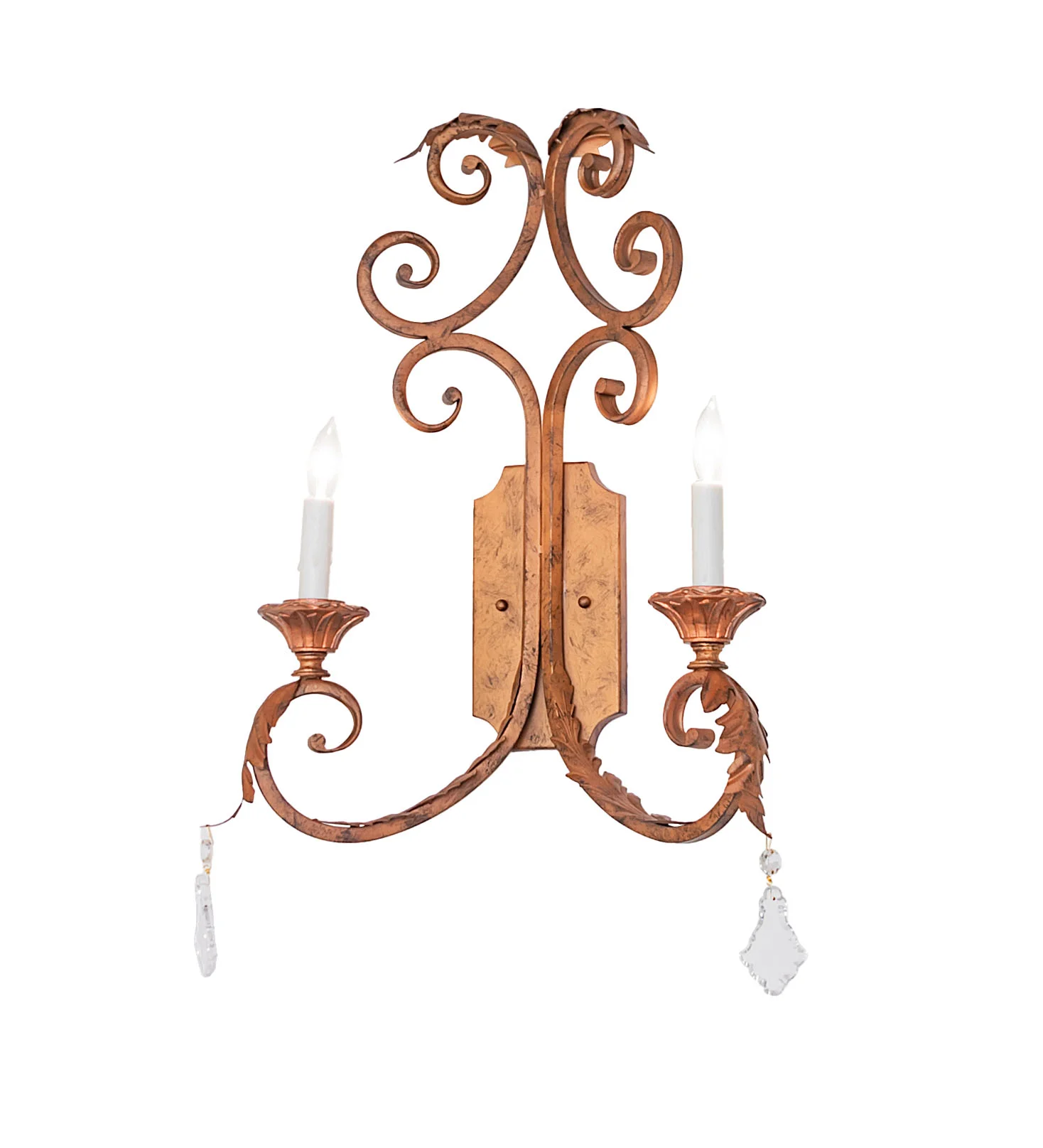 Serratina Two Light Wall Sconce in Spanish Gold