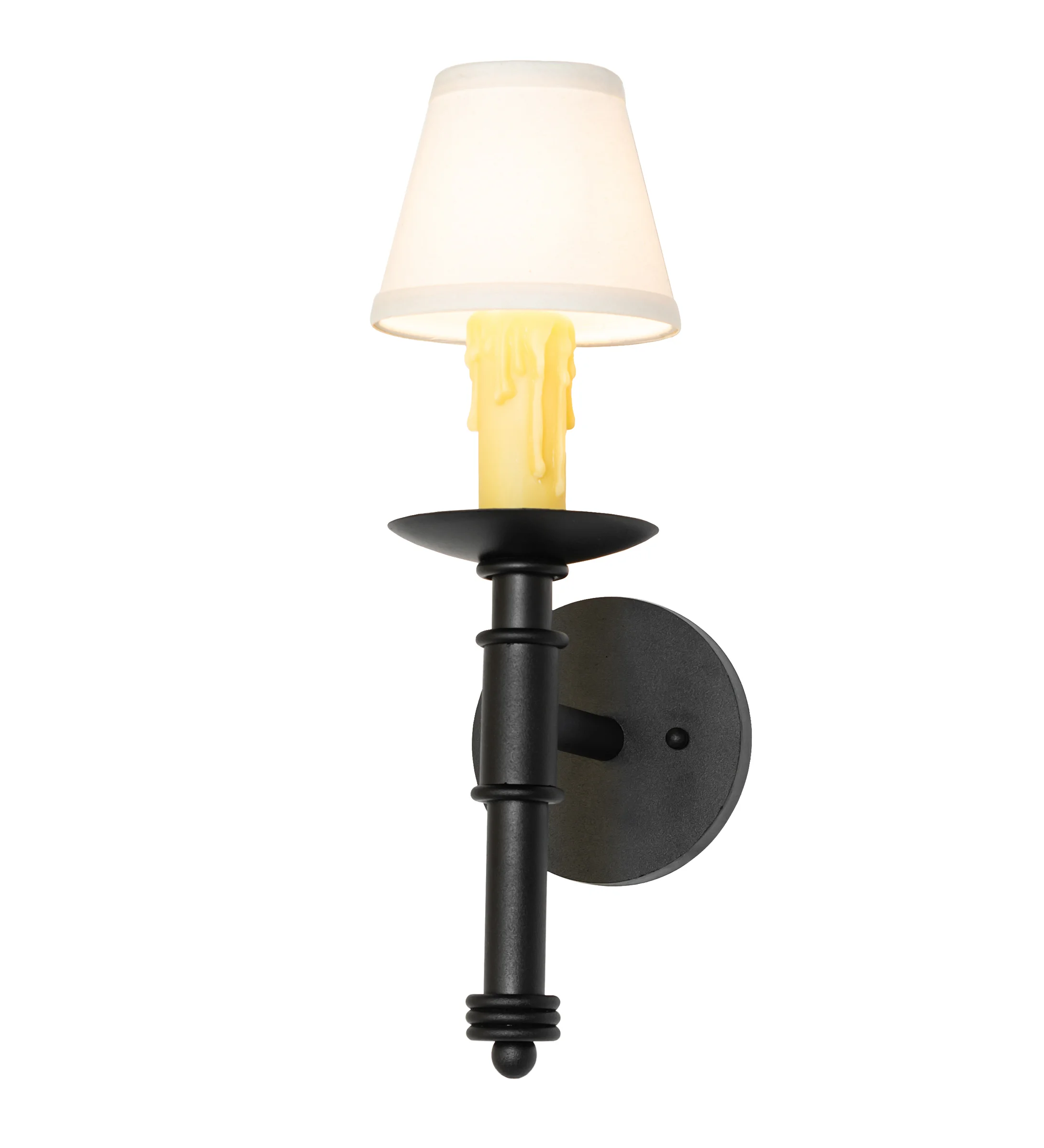 Amada One Light Wall Sconce in Textured Black