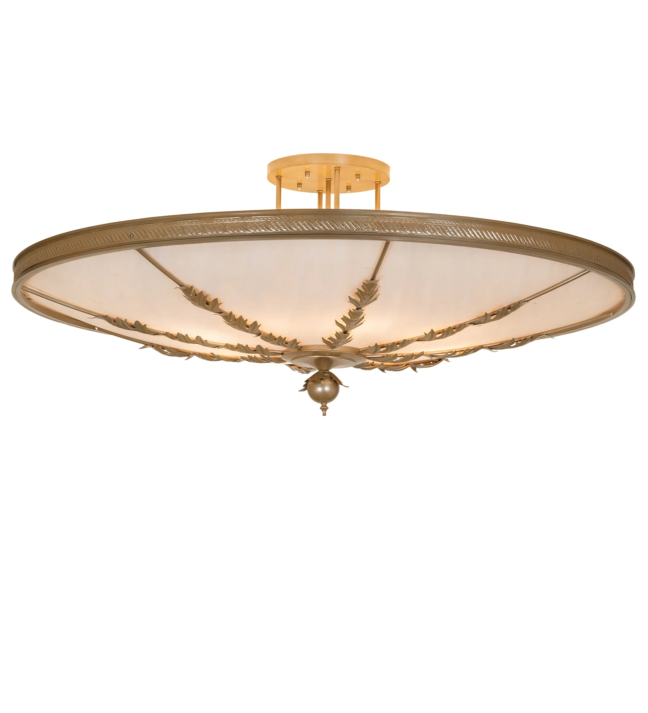 Hoja Eight Light Semi-Flushmount in Champagne Metallic