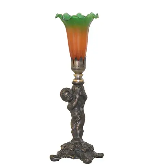 The Amber/Green Tiffany Pond Lily by Meyda Lighting - Image 3