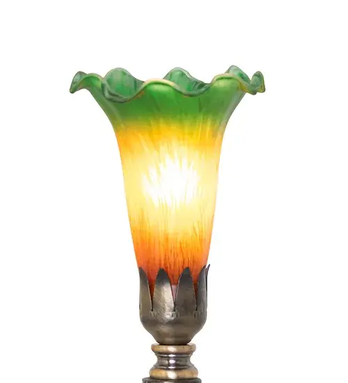 The Amber/Green Tiffany Pond Lily by Meyda Lighting - Image 4