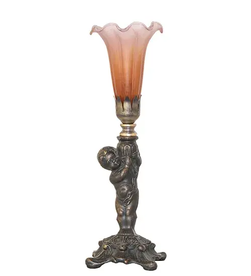 The Amber/Purple Tiffany Pond Lily by Meyda Lighting - Image 3