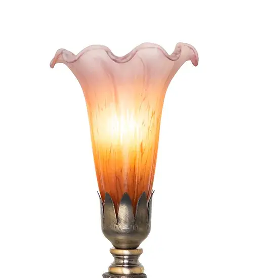 The Amber/Purple Tiffany Pond Lily by Meyda Lighting - Image 4