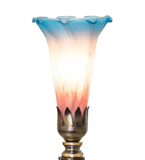 The Pink/Blue Tiffany Pond Lily by Meyda Lighting - Image 4