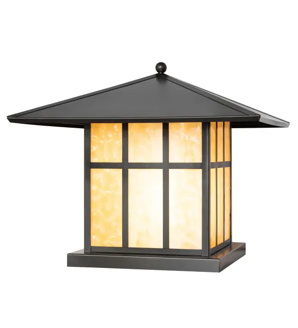 Constructed of Solid Brass; this lighting fixture is handcrafted for durability and longevity and is resistant to rust and corrosion; making it perfect for exterior and interior applications. A stunning Craftsman design statement is captured with a dramatic Mission-styled profile and a Double Bar straight-line design. The Beige art glass diffuser is enhanced with a frame and hardware featured in a Craftsman Brown finish. The fixture is ideal for placement on columns and posts on decks and patios in timber homes; modern farmhouses; and other spaces from Traverse City; Michigan; to Lake Tahoe; Nevada; to Lake Geneva; Wisconsin. The Seneca Double Bar Mission Post is included in our American-made; American-designed; handcrafted Craftsman Signature Series and manufactured in Yorkville; New York. UL and cUL listed for dry; damp; and wet locations. Our Build Your Own Craftsman Signature Series features unlimited combinations of styles. The collection is called Build Your Own because it is fully configurable and customizable from size and design to finish and lens color. Choose from many style options; or send us your concept today! Call today to learn how to use the configuration tool available on our website for an instant item number!