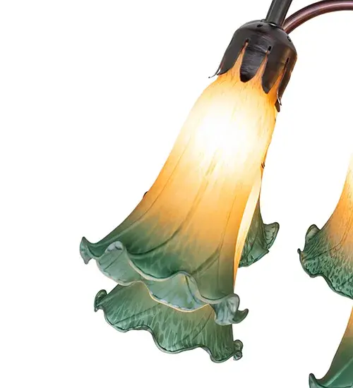 The Amber/Green Tiffany Pond Lily by Meyda Lighting - Image 4