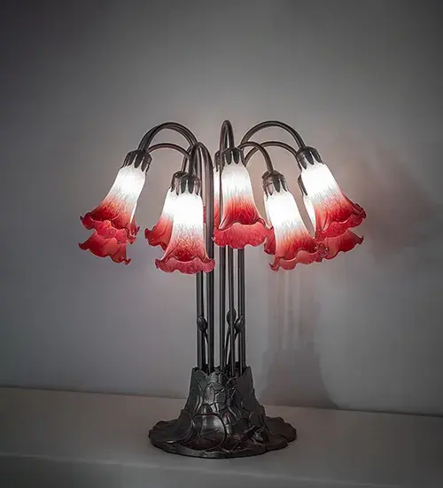 The Pink/White Tiffany Pond Lily by Meyda Lighting - Image 1