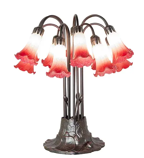 The Pink/White Tiffany Pond Lily by Meyda Lighting - Image 2