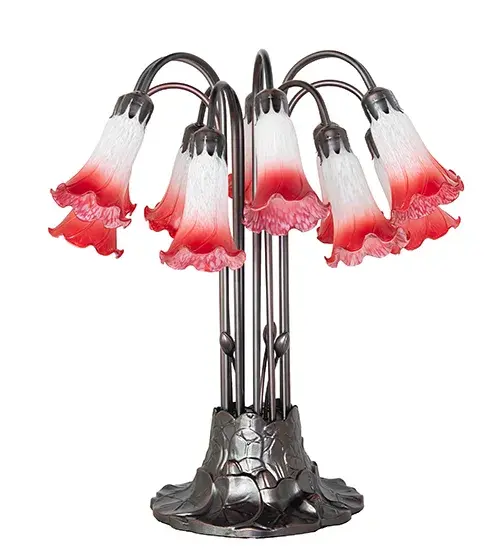 The Pink/White Tiffany Pond Lily by Meyda Lighting - Image 3