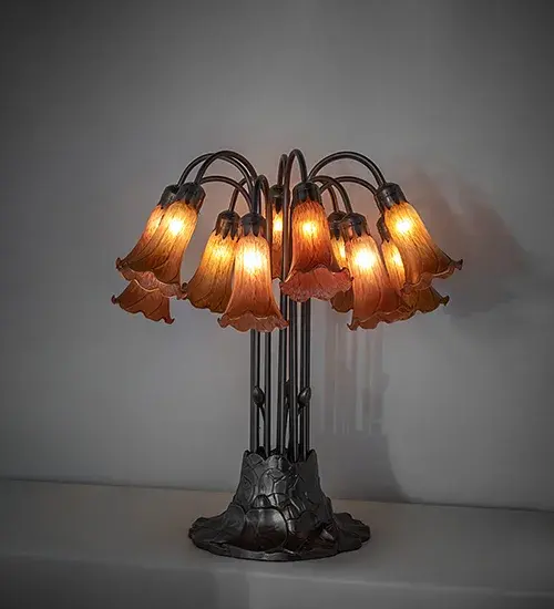 The Amber Tiffany Pond Lily by Meyda Lighting - Image 1