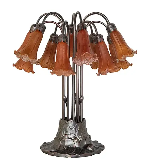 The Amber Tiffany Pond Lily by Meyda Lighting - Image 3