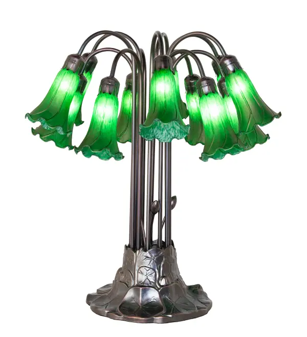 The Green Tiffany Pond Lily by Meyda Lighting - Image 1