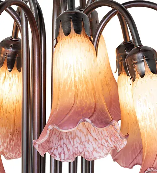 The Amber/Purple Tiffany Pond Lily by Meyda Lighting - Image 4