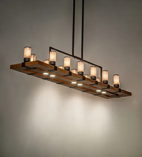 80" Long Grand Terrace 14 Light Oblong Chandelier