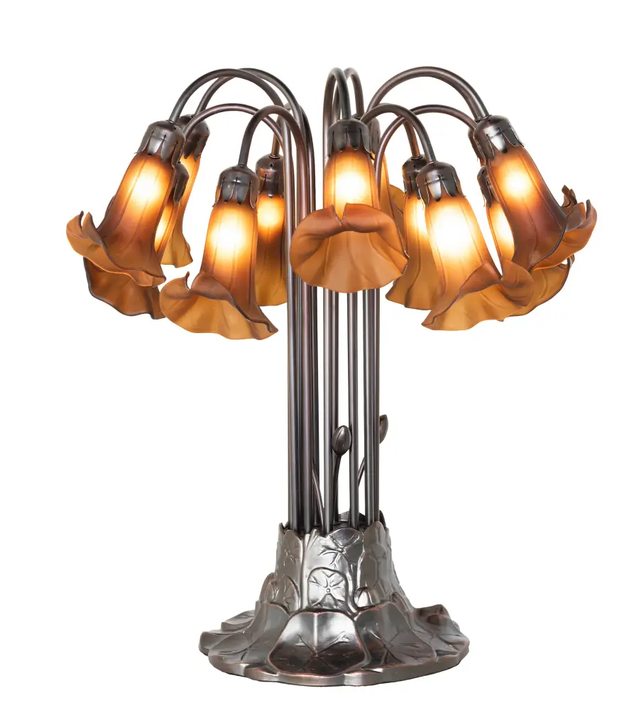 The Dark Amber Tiffany Pond Lily by Meyda Lighting - Image 1