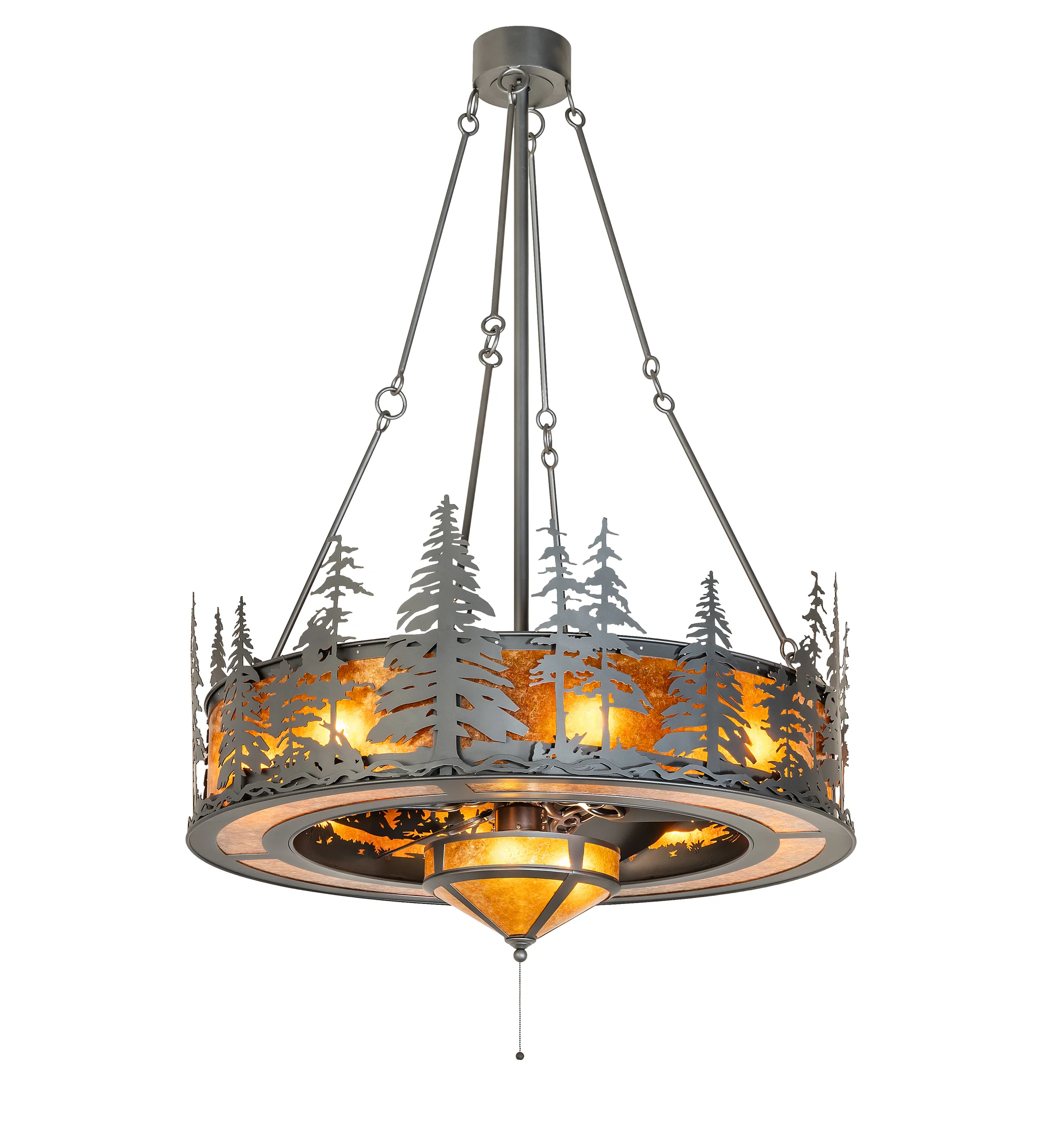 Tall Pines 11 Light Chandel-Air in Wrought Iron Oiled Bronze