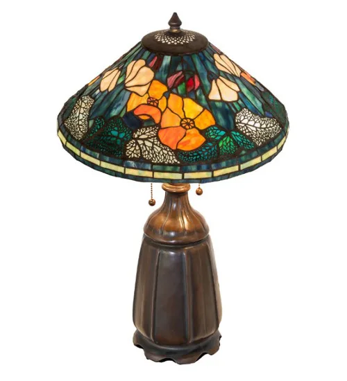 16" Wide Tiffany California Poppy Table Lamp