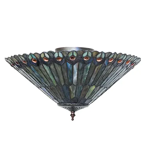 The Tiffany Jeweled Peacock by Meyda Lighting - Image 3