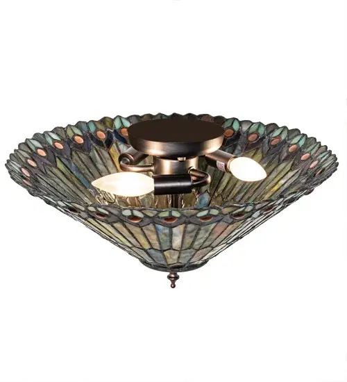 The Tiffany Jeweled Peacock by Meyda Lighting - Image 4
