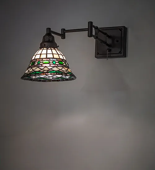 8-16" Wide Tiffany Roman Swing Arm Wall Sconce