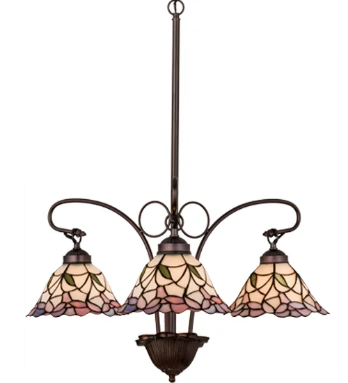 25"W Daffodil Bell 3 LT Chandelier