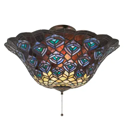 The Tiffany Peacock Feather by Meyda Lighting - Image 1