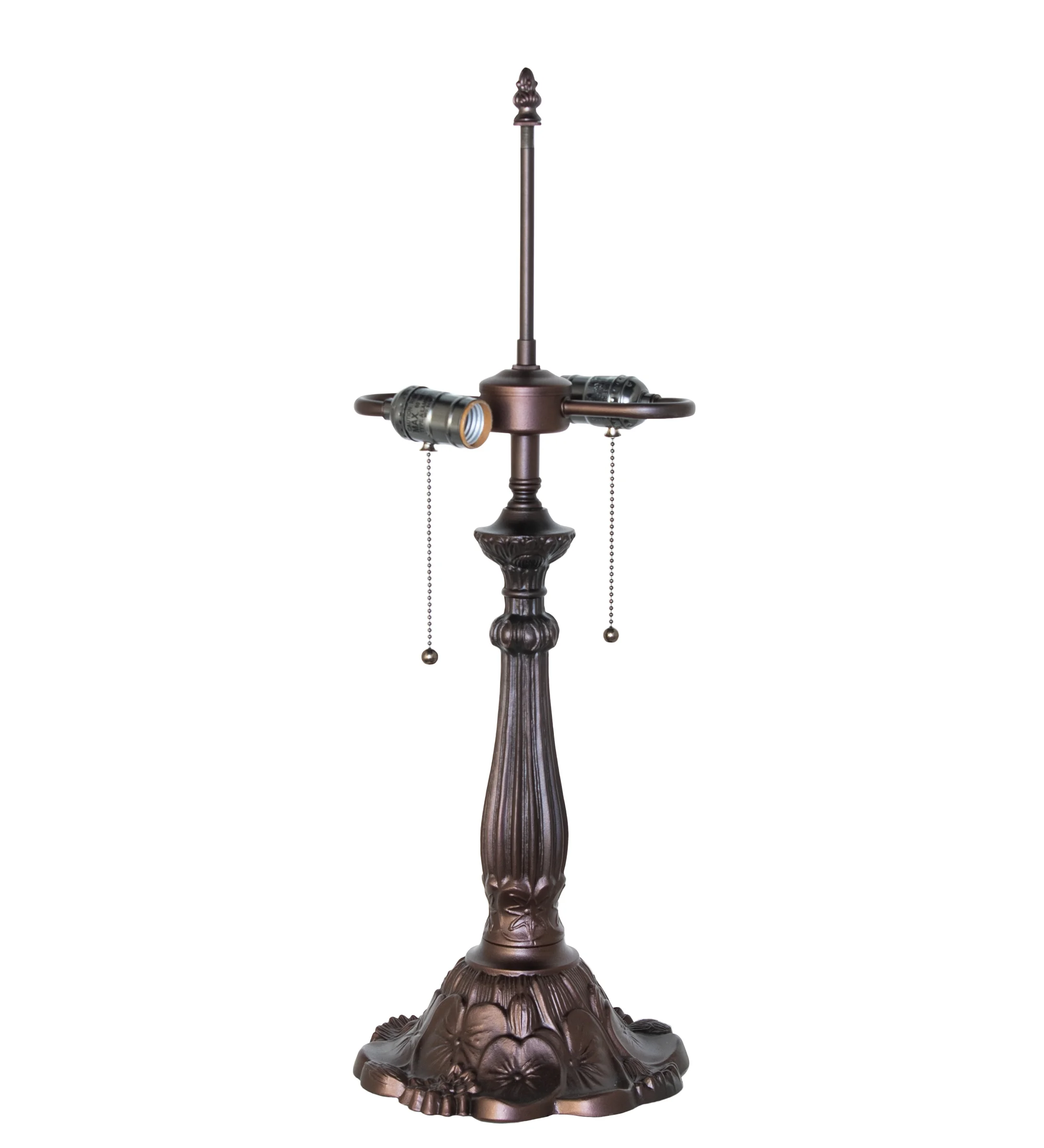 Lily Two Light Table Base in Mahogany Bronze