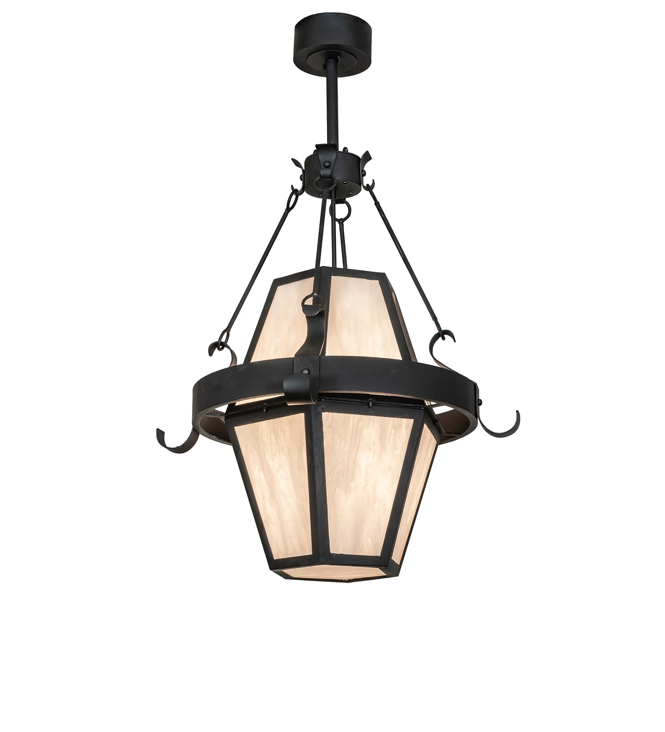 Bonanza Eight Light Pendant in Costello Black