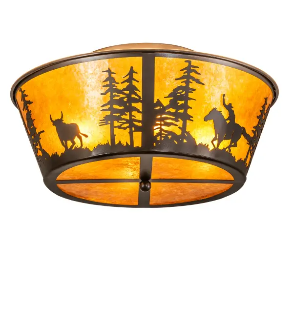 The Meyda Tiffany - Cowboy & Steer by Meyda Lighting - Image 1