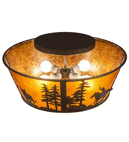 The Meyda Tiffany - Cowboy & Steer by Meyda Lighting - Image 4