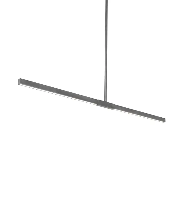 Trax is a sleek linear pendant that is ideal for delivering functional illumination. The extensive oblong pendant features a Statuario Idalight diffuser embraced with a Blackened Pewter frame and hardware. Dimmable integral LEDs produce beautiful; energy-efficient illumination for energy efficiency and long life. The minimalist style fixture is ideal for illuminating desks; islands and reception areas in offices; hotels; and other spaces in Washington; D.C.; Memphis; Tennessee; and Salt Lake City; Utah. The Trax Oblong Pendant is included in our American-made; American-designed; handcrafted; Modern Architectural Lighting Collection and manufactured in Yorkville; New York. UL and cUL listed for dry and damp locations.