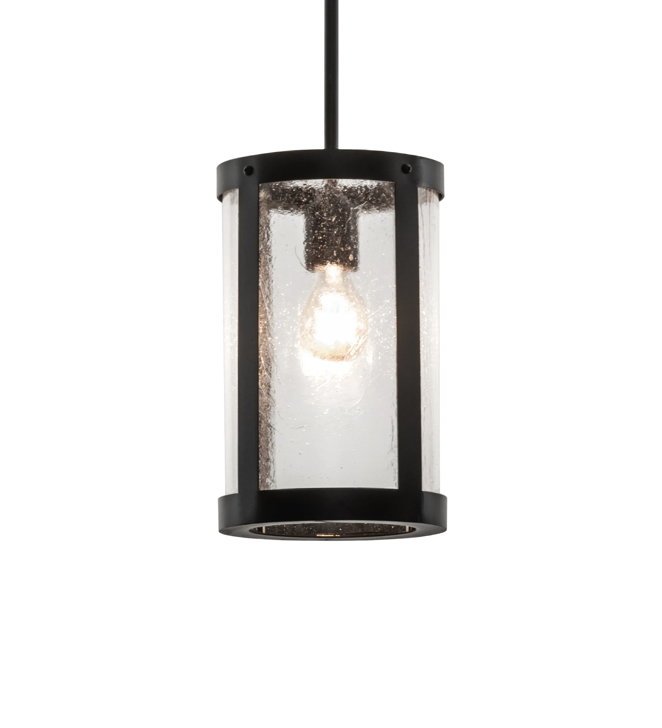 Villa One Light Mini Pendant in Textured Black