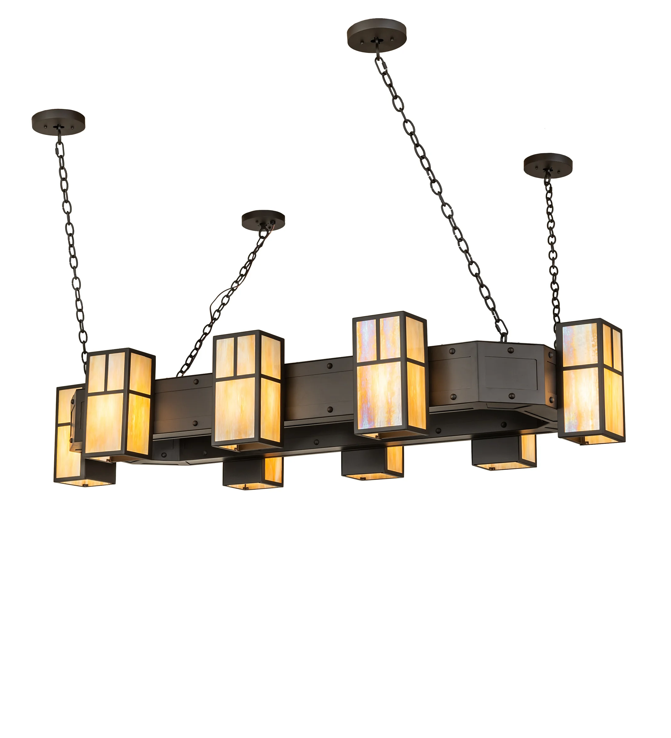 Hyde Park Eight Light Chandelier in Oil Rubbed Bronze