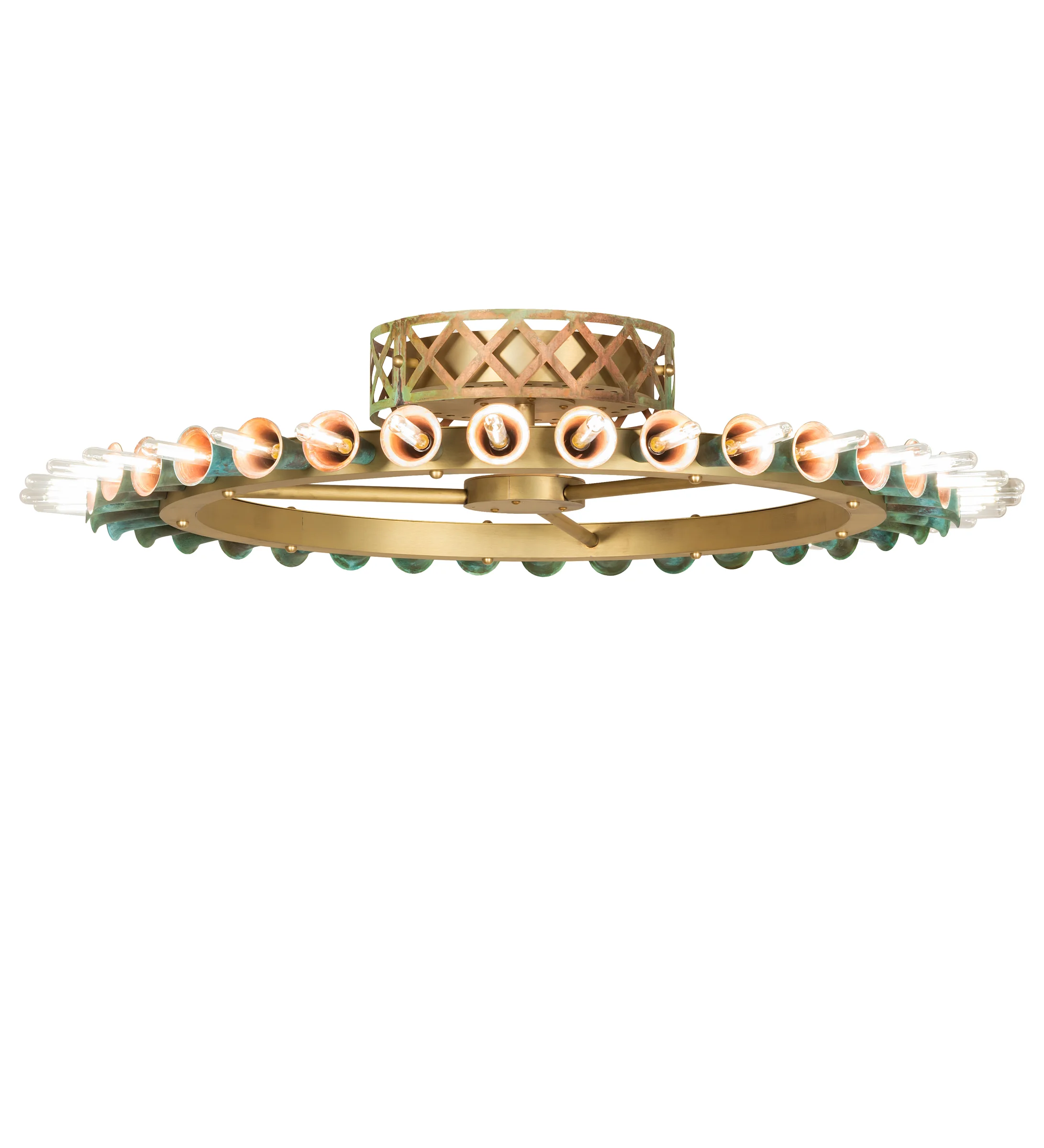 43" Wide Coyle 36 Light Semi-Flushmount